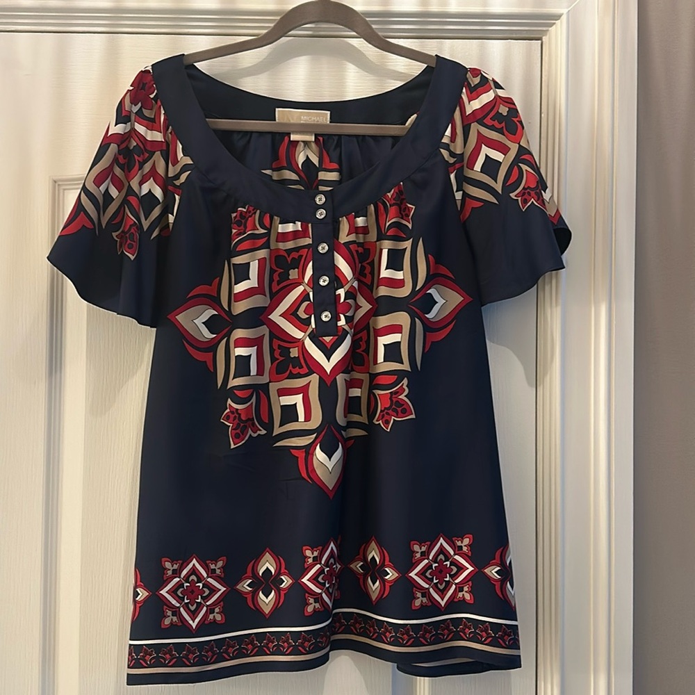 Navy Blue Michael Kors Blouse